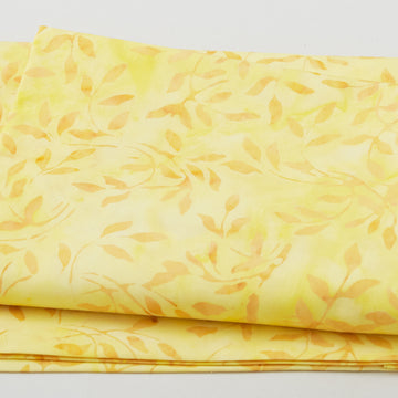 Wildflower Batiks - Mini Leaf-Yellow 2 Yard Cut Primary Image