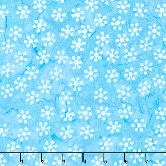 Winter Wonder Batiks - Flurries Light Blue Yardage