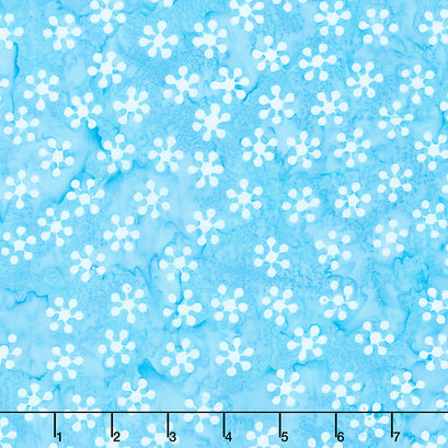 Winter Wonder Batiks - Flurries Light Blue Yardage