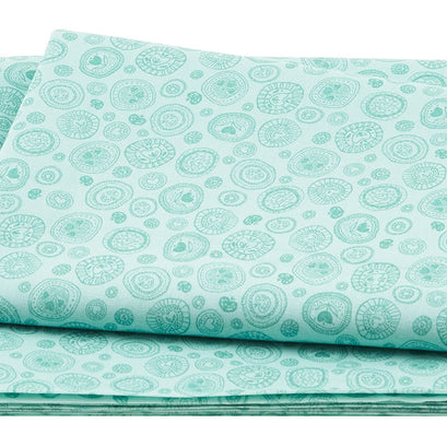 Sew Seeds of Love - Circles of Love Aqua 2 Yard Cut