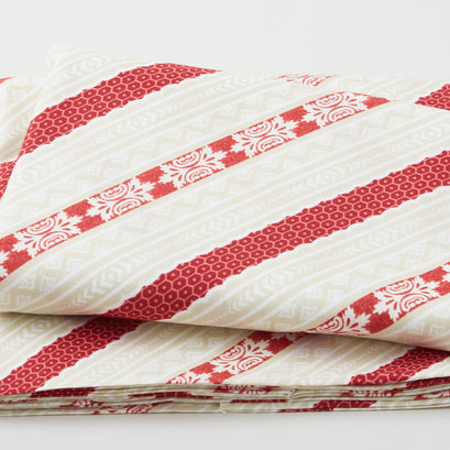 Pathways - Ticking Stripe Cream/Pink 3 Yard Cut