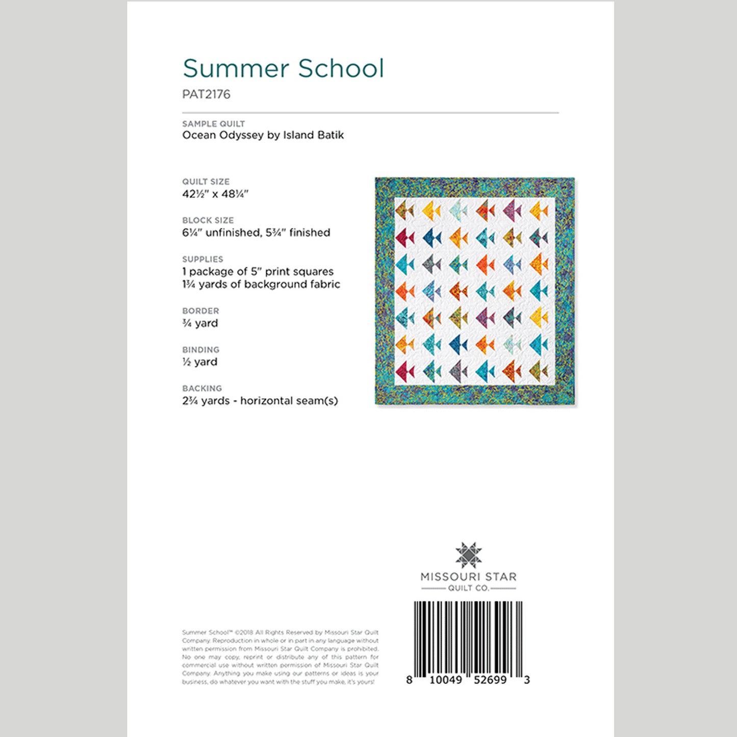 Digital Download - Summer School Quilt Pattern by Missouri Star Primary Image