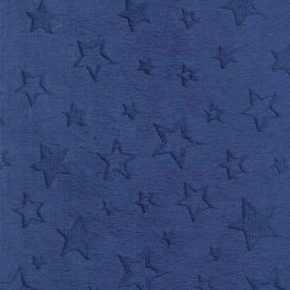 Cuddle® Embossed Star - Midnight 60" Minky Yardage