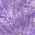 Wings of Gold - Floral Scroll Purple Metallic Yardage Alternative View #1
