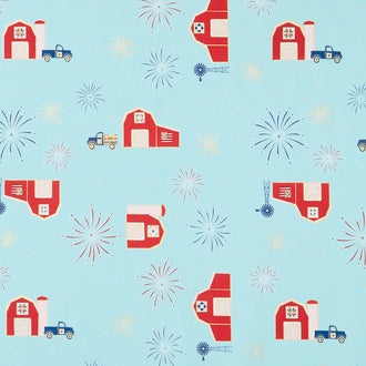 Sweet Freedom - Barns Bleached Denim Sparkle Yardage