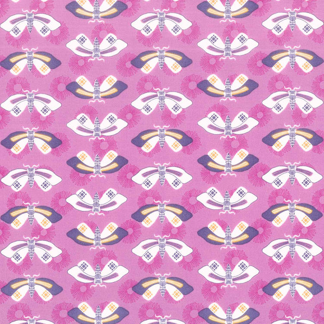 Wandering - Butterflies Orchid Yardage Primary Image