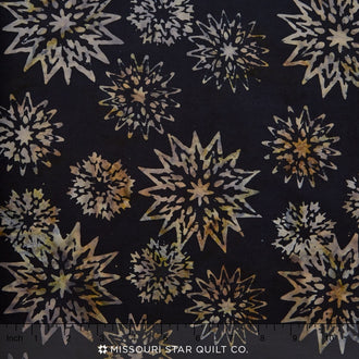 Tonga Batiks - Painter's Palette Snowflake Mix Jet Yardage
