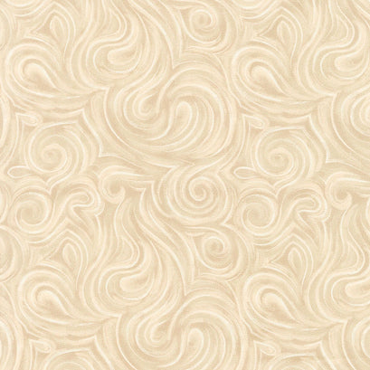 Perk Me Up - Coffee Swirls Latte Yardage