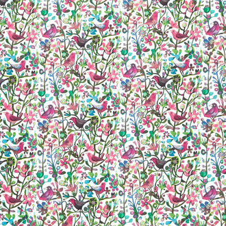 Alfie - Jolly Robins Fuchsia Yardage
