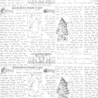 All About Christmas - Good News White Yardage