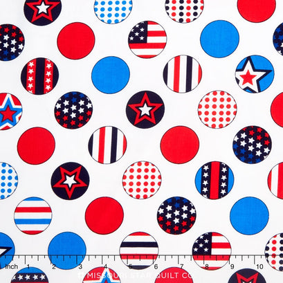 All American - All American Dot White Yardage