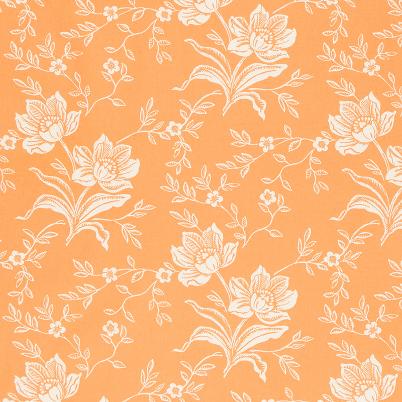All Hallow's Eve - Woodblock Floral Pumpkin Yardage Primary Image