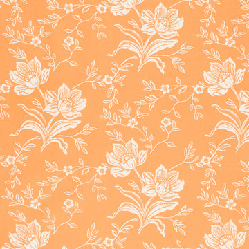 All Hallow's Eve - Woodblock Floral Pumpkin Yardage Primary Image