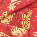 All Is Bright Batiks - Bells Red Cherry Metallic Yardage