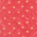All Is Bright Batiks - Dot Snowflake Red Cherry Metallic Yardage