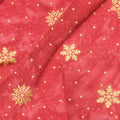 All Is Bright Batiks - Dot Snowflake Red Cherry Metallic Yardage