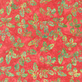 All Is Bright Batiks - Holly Red Candy Metallic Yardage