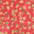 All Is Bright Batiks - Presents Red Candy Metallic Yardage