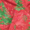 All Is Bright Batiks - Trees Red Cherry Metallic Yardage