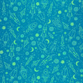 All Systems Glow - Outer Space Glow Sky Blue Glow in the Dark Yardage