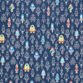 All Systems Glow - Rocket Launch Navy Glow in the Dark Yardage
