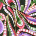 Amazing Poppies - Poppy Paisley Black Metallic Yardage