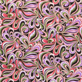 Amazing Poppies - Poppy Paisley Black Metallic Yardage