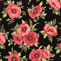 Amazing Poppies - Poppy Panache Black Metallic Yardage Primary Image