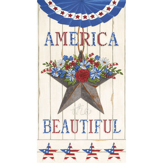 America the Beautiful - America Distressed White Panel