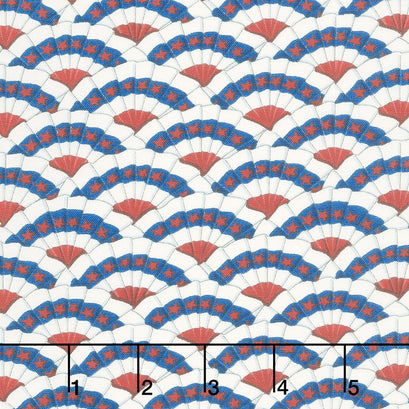 America the Beautiful - Bunting Distressed White Yardage