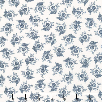 American Gatherings - Flag Day Cream Navy Yardage