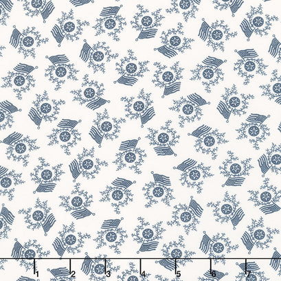 American Gatherings - Flag Day Cream Navy Yardage