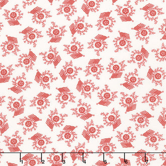 American Gatherings - Flag Day Cream Red Yardage