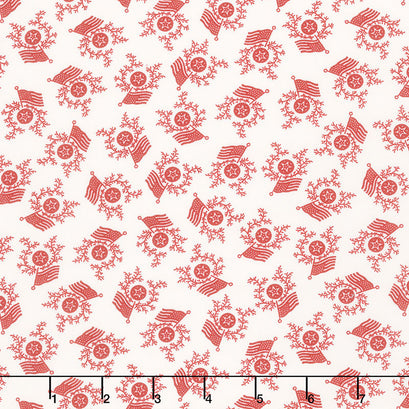 American Gatherings - Flag Day Cream Red Yardage