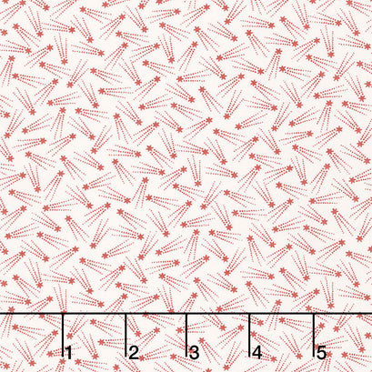 American Gatherings - Star Burst Cream Red Yardage
