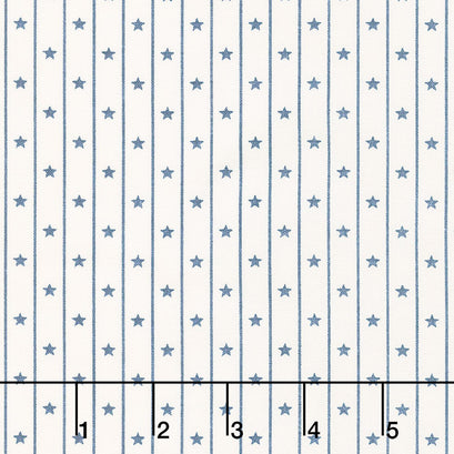 American Gatherings - Star Row Cream Navy Yardage
