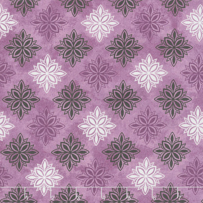 Amour - Medallions Plum Yardage