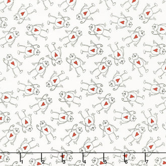 Animal Crackers - Monkeys Cream Yardage