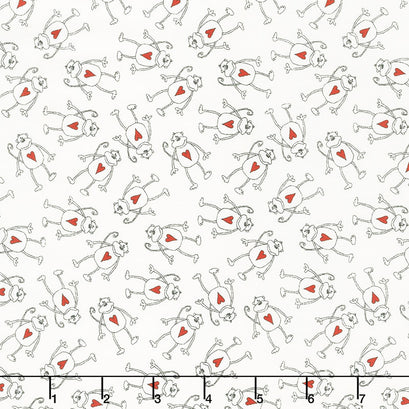 Animal Crackers - Monkeys Cream Yardage