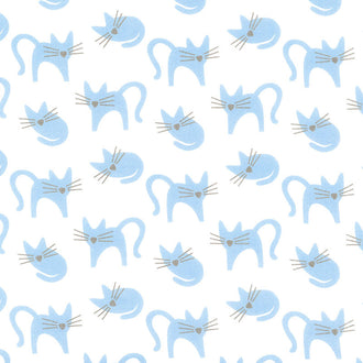 Animal Kingdom - Cat White Yardage