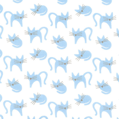 Animal Kingdom - Cat White Yardage
