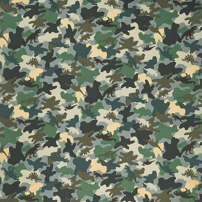 Animals - Camo Dinos Green Yardage
