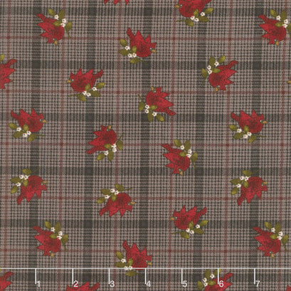 Another Moose Is Loose - Cardinal with Plaid Espresso Yardage