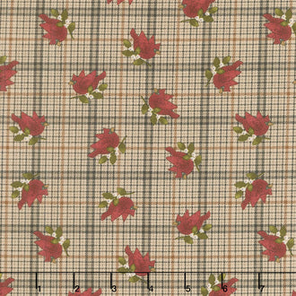 Another Moose Is Loose - Cardinal with Plaid Tan Yardage