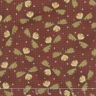 Another Moose Is Loose - Moosehead with Houndstooth Berry Yardage