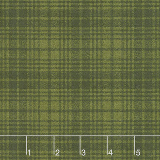 Another Moose Is Loose - Wool Plaid Green Yardage