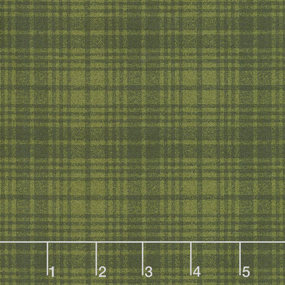 Another Moose Is Loose - Wool Plaid Green Yardage