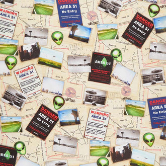 Area 51 - Alien Map Eerie Yardage