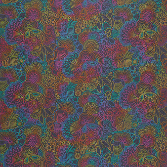 Art Theory - Rainbow Stitched Night Yardage