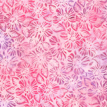 Artisan Batiks - Garden Style Flowers Rose Yardage